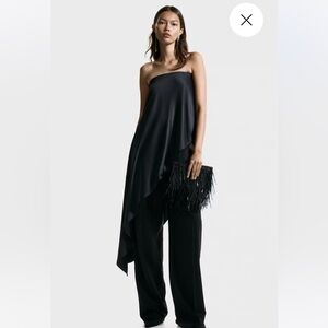 H&M Edition Elegant Black Strapless Dress Tunic Party Blouse Evening Top NWT XL